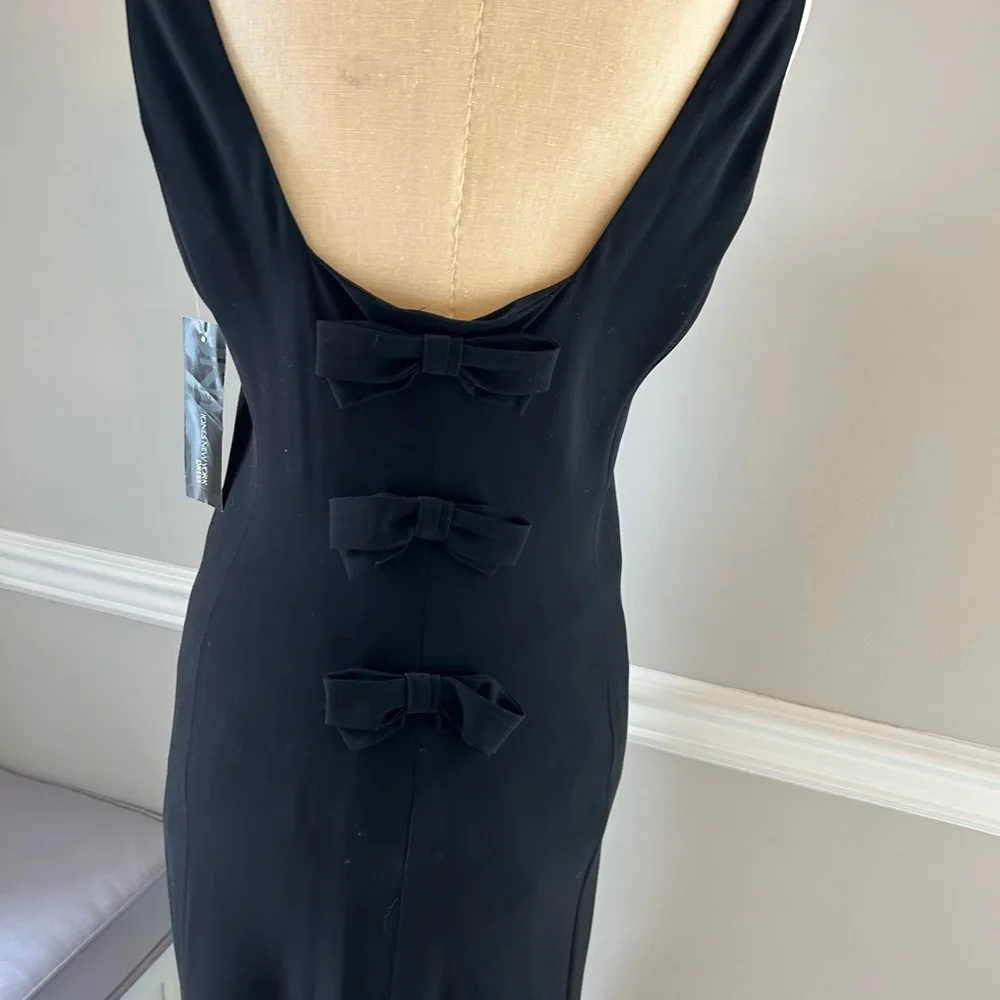 NWT Jones New York black dress with bow detail on back - Picture 6 of 10